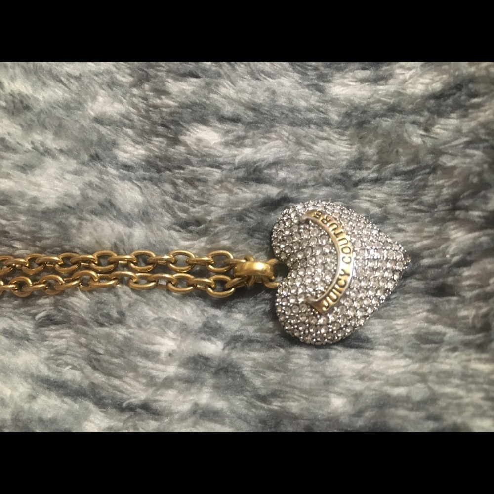 Juicy Couture jeweled heart necklace